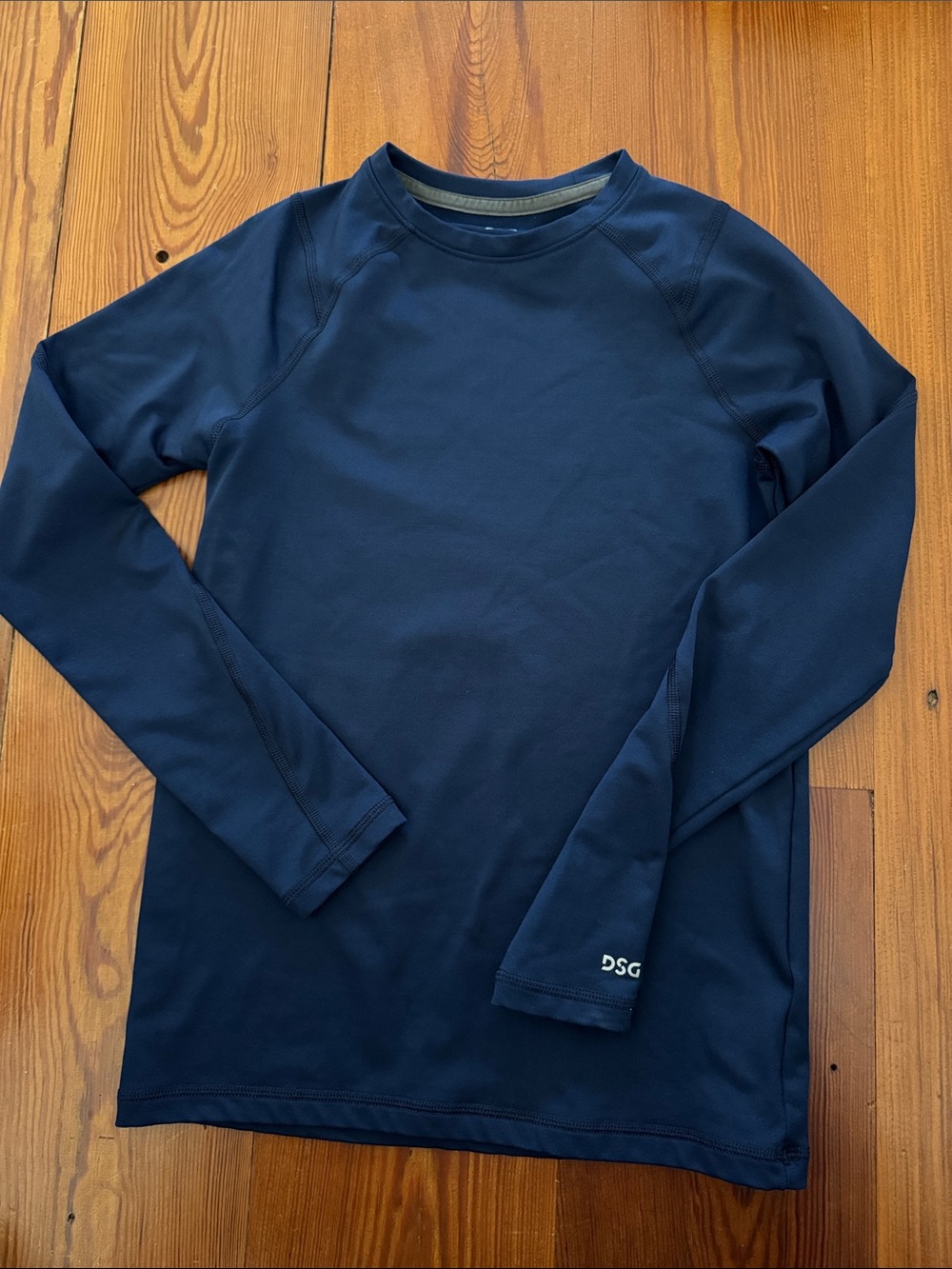 DSG Navy Performance Long-Sleeve Crew